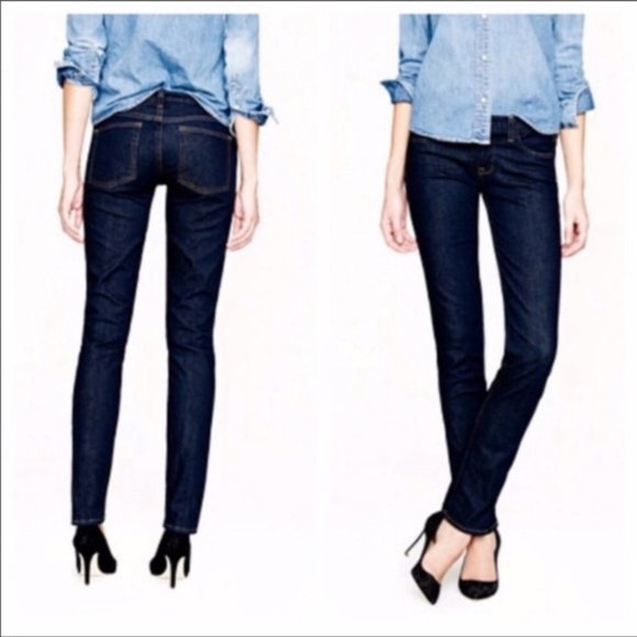 J Crew Matchstick Dark Wash Straight Leg Jeans 27